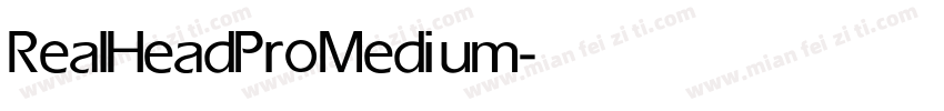 RealHeadPro Medium字体转换